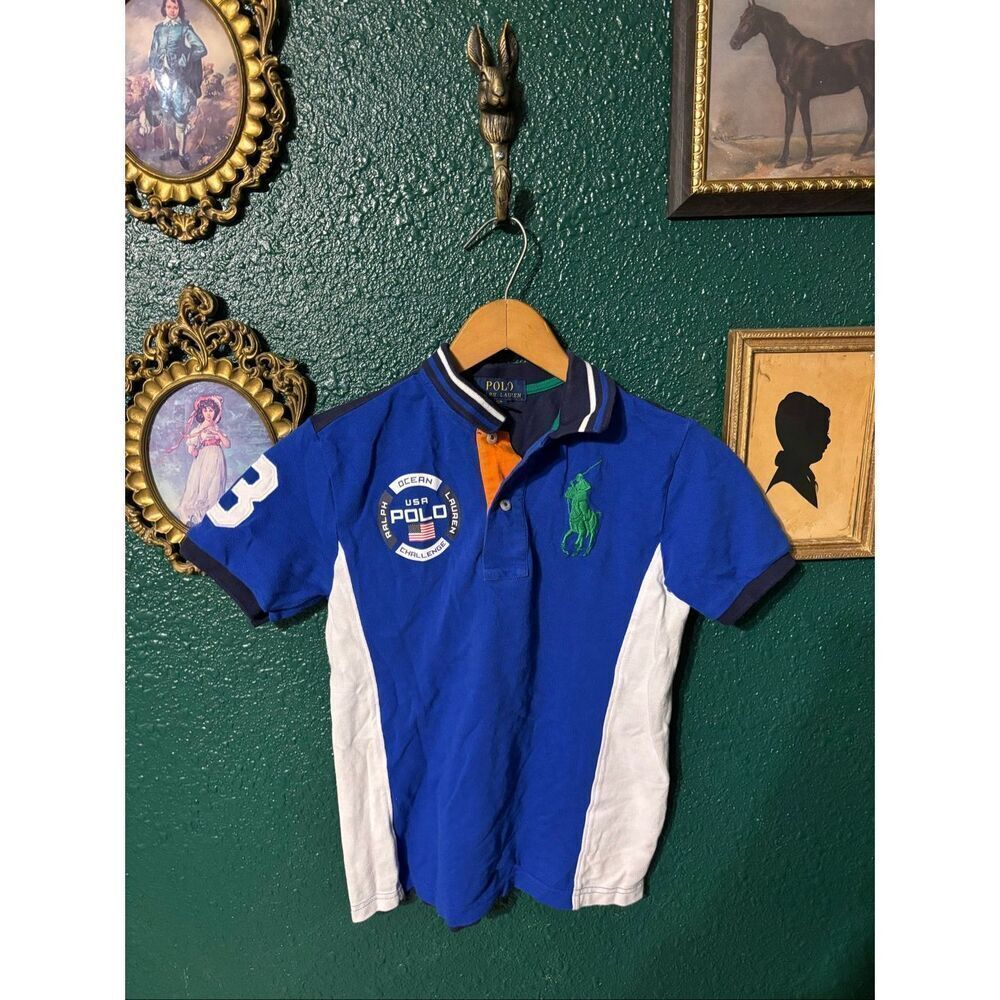 Polo Ralph Lauren Boys Ocean Challenge 3 Polo Sz 8/Small